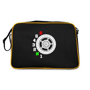 gear shift motorcycle - Retro Bag - black/gold - Back