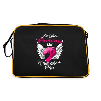 Look like a Princess ride like a Pro - Retro Bag - black/gold - Back