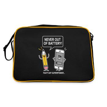funny humor sarcasm smartphon - Retro Bag - black/gold - Back