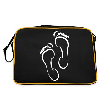 Soins des pieds Pédicure Podologue Salon de manucure cadeau - Sac Retro - noir/or - Dos