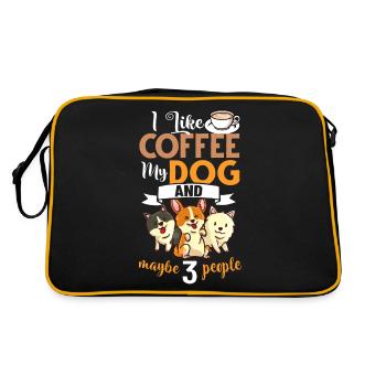 Cafetière Chien Machine Puppy Cup Grains - Sac Retro - noir/or - Dos