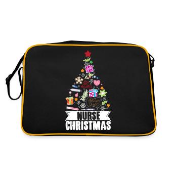 Nurse Christmas tree stethoscope Xmas Kr - Retro Bag - black/gold - Back