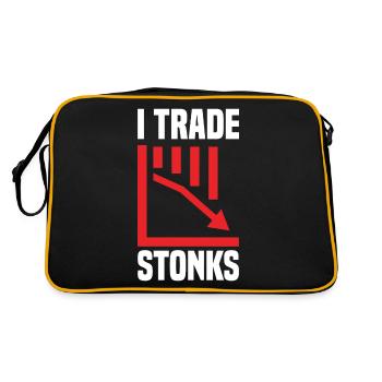 Trade Stonks Trading Day Investor Day - Retro Tasche - Schwarz/Gold - Hinten