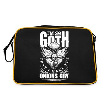 Je suis tellement gothique que je fais pleurer les oignons gothique sombre - Sac Retro - noir/or - Dos