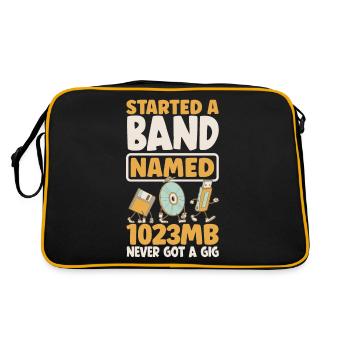 A commencé un groupe nommé 1023MB Never Got A Gig - Sac Retro - noir/or - Dos