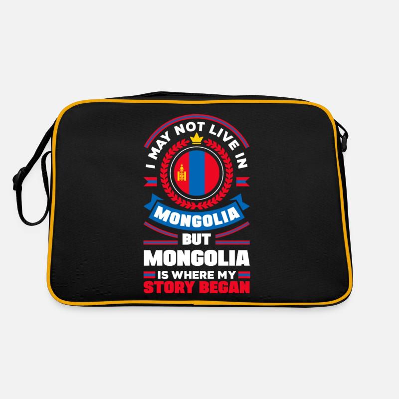 Mongolie Mongolie Citation du drapeau mongol Sac Retro