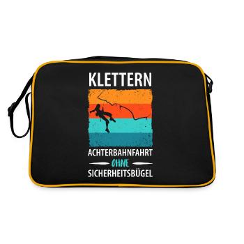 Klettern Achterbahnfahrt ohne Sicherheitsbügel - Retro Tasche - Schwarz/Gold - Hinten