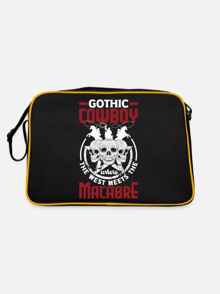 Gothic cowboy where the West meets the macabre - Retro Tasche - Schwarz/Gold - Hinten
