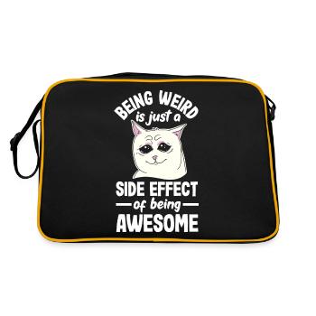 Being weird is just a side effect of being awesome - Retro Bag - black/gold - Back