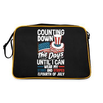 Counting down the days until I can wear my stars - Retro Bag - black/gold - Back