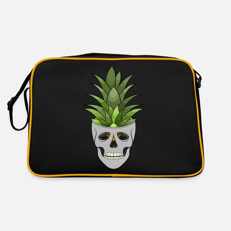 Ananas Schädel Retro Tasche