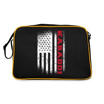 Gift for Kabaddi Lovers - Retro Bag - black/gold - Back