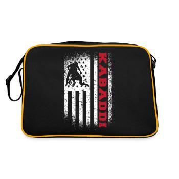 Gift for Kabaddi Lovers - Retro Bag - black/gold - Back