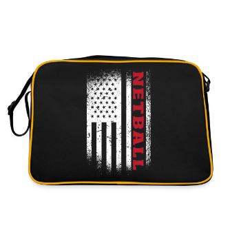 Cadeau de joueur de netball Love Netball - Sac Retro - noir/or - Dos