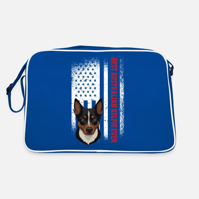 Kelpie-Hund-Geschenk Retro Tasche