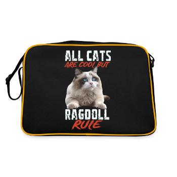 Ragdoll - Retro Tasche - Schwarz/Gold - Hinten