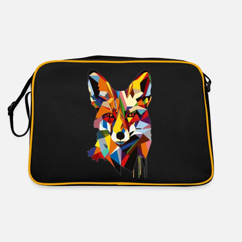 Fuchs - Retro Tasche - Schwarz/Gold