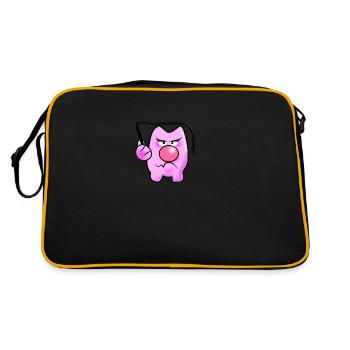 Peitschen Schwein - Retro Tasche - Schwarz/Gold - Hinten