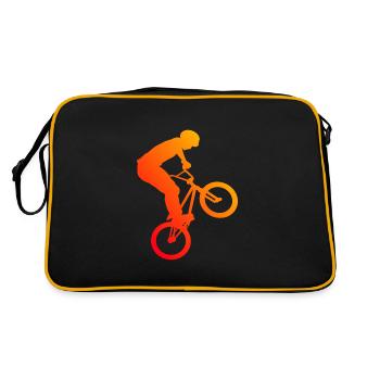 BMX Vélo Femmes BMX Cyclisme Vélo Hommes - Sac Retro - noir/or - Dos