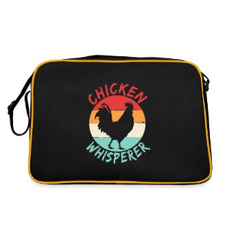 Hühnerflüsterer Chuchoteur de poulet - Sac Retro - noir/or - Dos