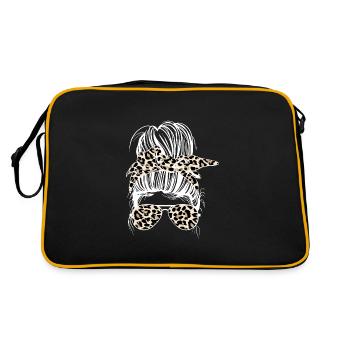 Maman Messy Dutt Leopard - Sac Retro - noir/or - Dos