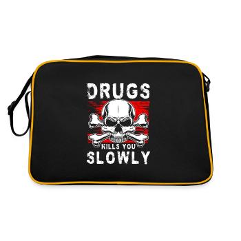 Entzug Clean Marihuana Nikotin - Retro Tasche - Schwarz/Gold - Hinten