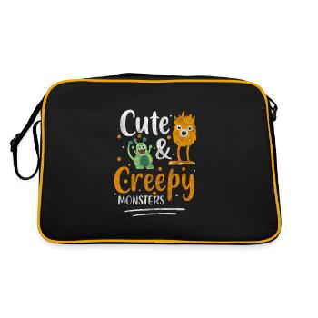 Horror Creature Terrifying Monster Hunter - Retro Bag - black/gold - Back