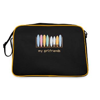 My Surfboard Girlsfriends - Retro Tasche - Schwarz/Gold - Hinten