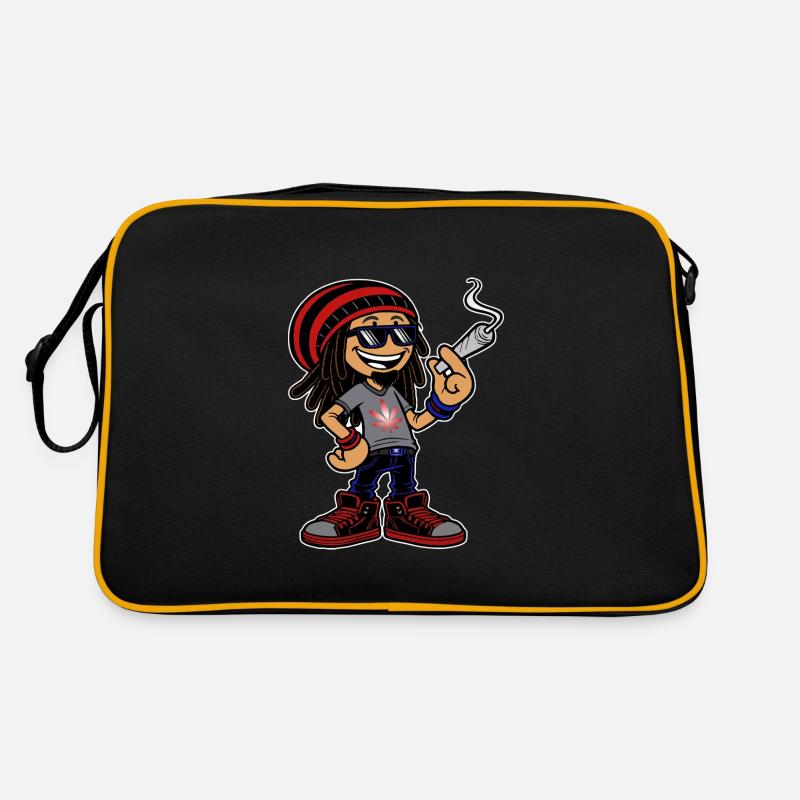 Dreadlock Smoker - Stoned man - High & Happy Retro Tasche