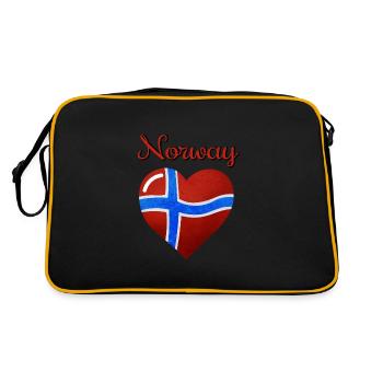The flag of Norway, Norges flagg - Retro Bag - black/gold - Back