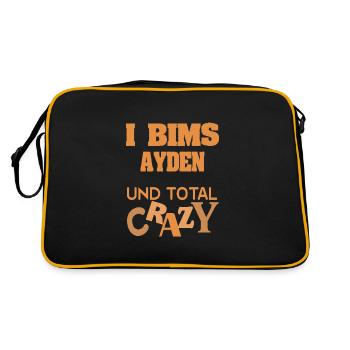 Crazy Außergewöhnlich Ayden - Retro Tasche - Schwarz/Gold - Hinten