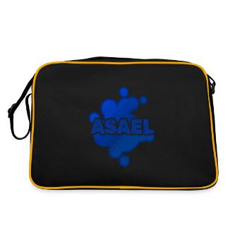 Babybauch Asael - Retro Tasche - Schwarz/Gold - Hinten