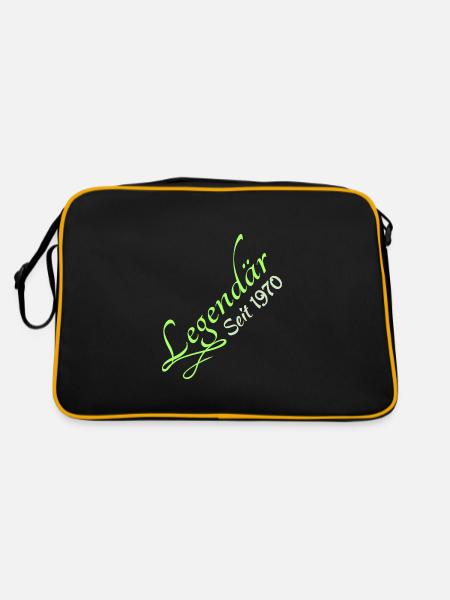 Legendary 1970 - Retro Tasche - Schwarz/Gold - Hinten