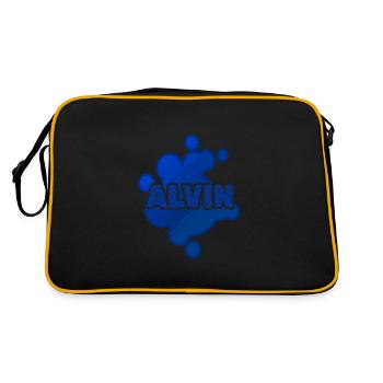 Prénom ALvin - Sac Retro - noir/or - Dos