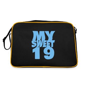 19 - Retro Tasche - Schwarz/Gold - Hinten