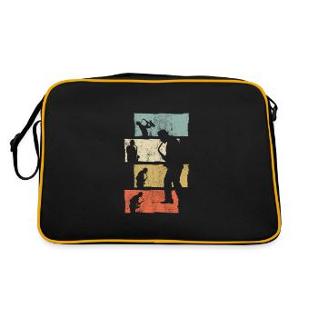 Saxophone cadeau saxophoniste - Sac Retro - noir/or - Dos