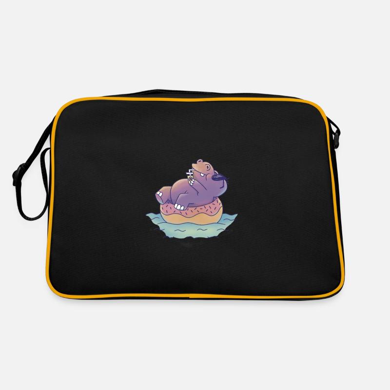 Sommer Hippo Sonne Brille Limonade Pool Donut Meer Retro Tasche