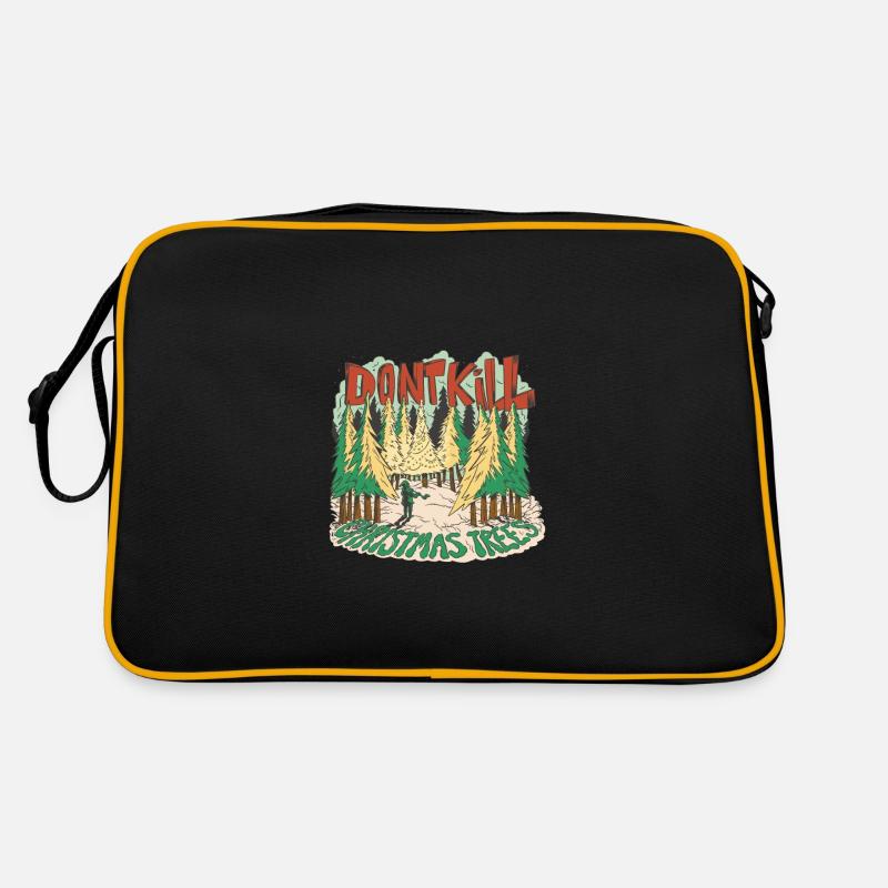 Don’t kill Christmas Trees Weihnachten xmas Axt Retro Tasche
