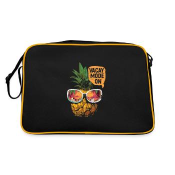 Sommerurlaub Ferien Urlaub - Retro Tasche - Schwarz/Gold - Hinten