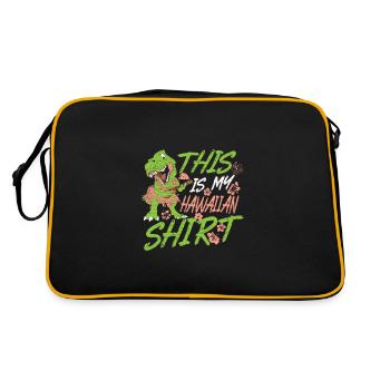 Trex Hawaii Geschenk Hawaiian - Retro Tasche - Schwarz/Gold - Hinten
