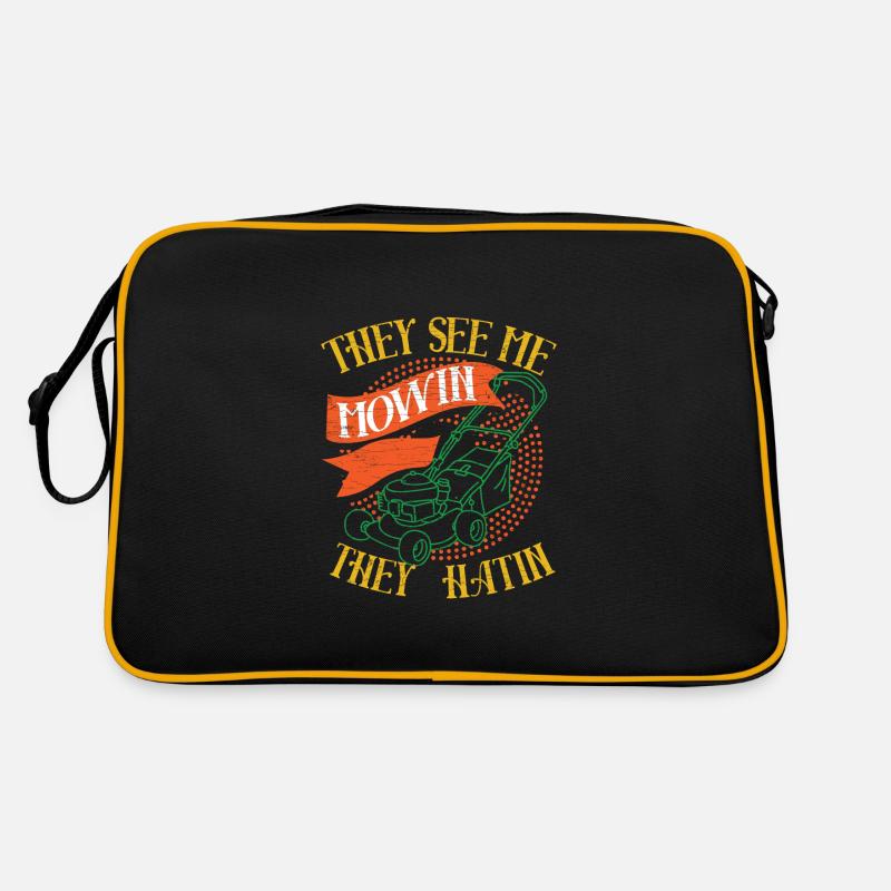 Rasenmäher Mäher Rasen Mähen Retro Tasche