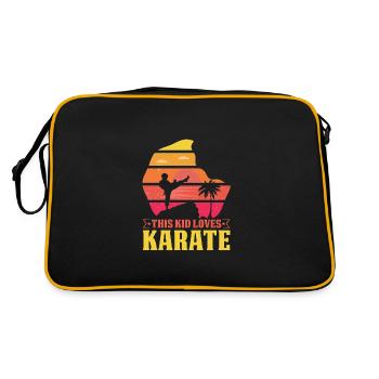 Ce gamin aime le karaté - Sac Retro - noir/or - Dos
