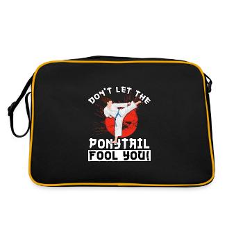 Ne vous laissez pas tromper par la queue de cheval - Sac Retro - noir/or - Dos