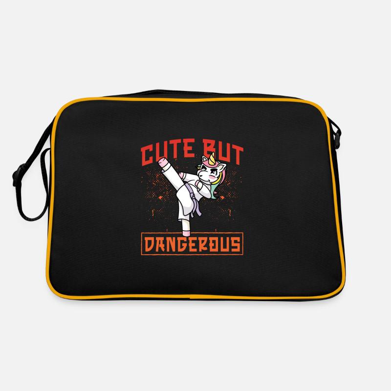 Karate Einhorn Retro Tasche