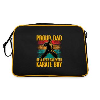 Fier papa d’un garçon de karaté très talentueux - Sac Retro - noir/or - Dos