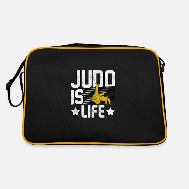 Judo ist Leben - Retro Tasche - Schwarz/Gold