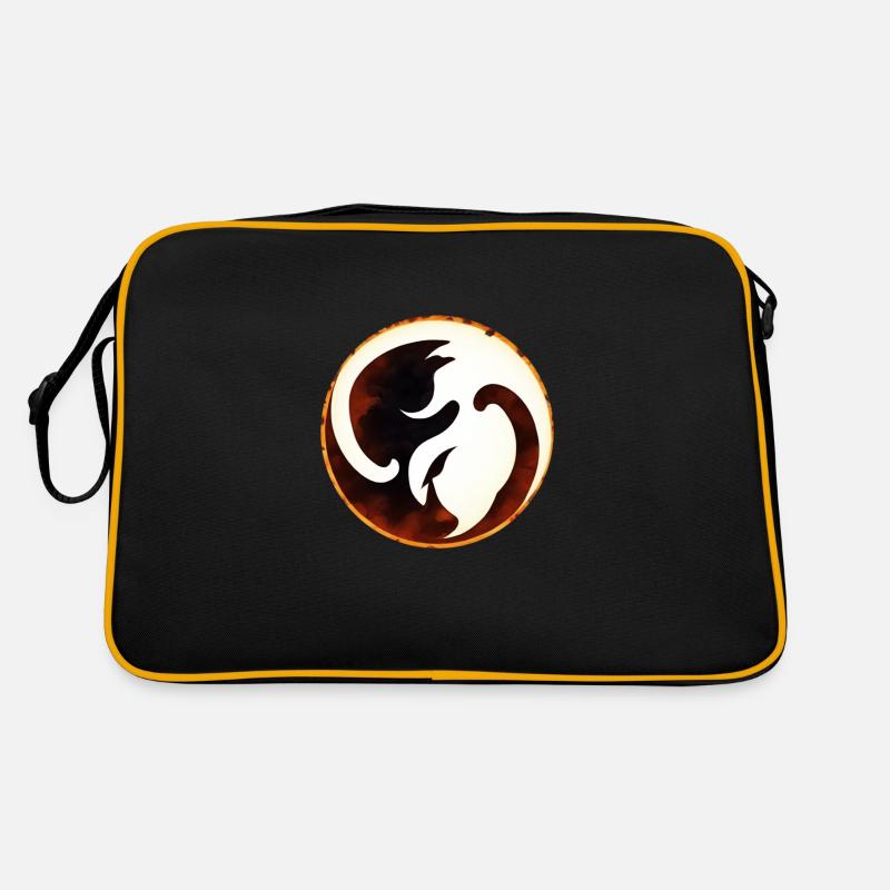 Yin Yang - Retro Tasche - Schwarz/Gold
