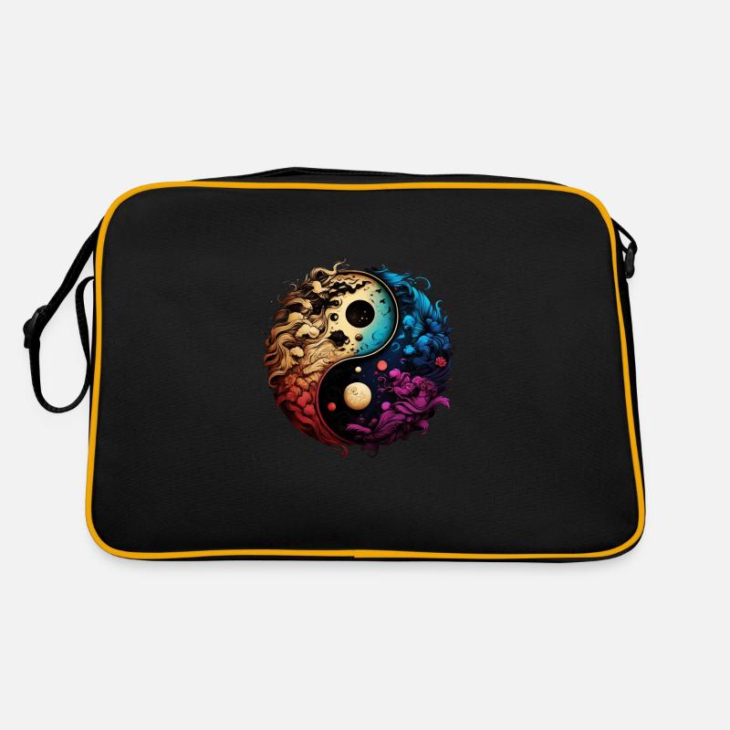 Yin Yang - Retro Tasche - Schwarz/Gold