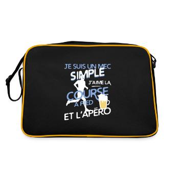 Course à pied - un mec simple - Sac Retro - noir/or - Dos