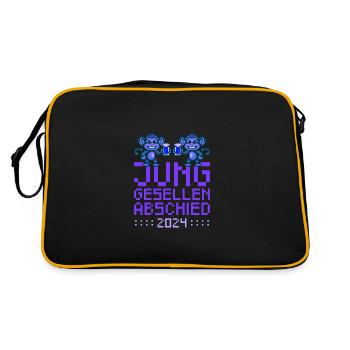 Monkey Bachelor Party 2024 Party - Retro Bag - black/gold - Back